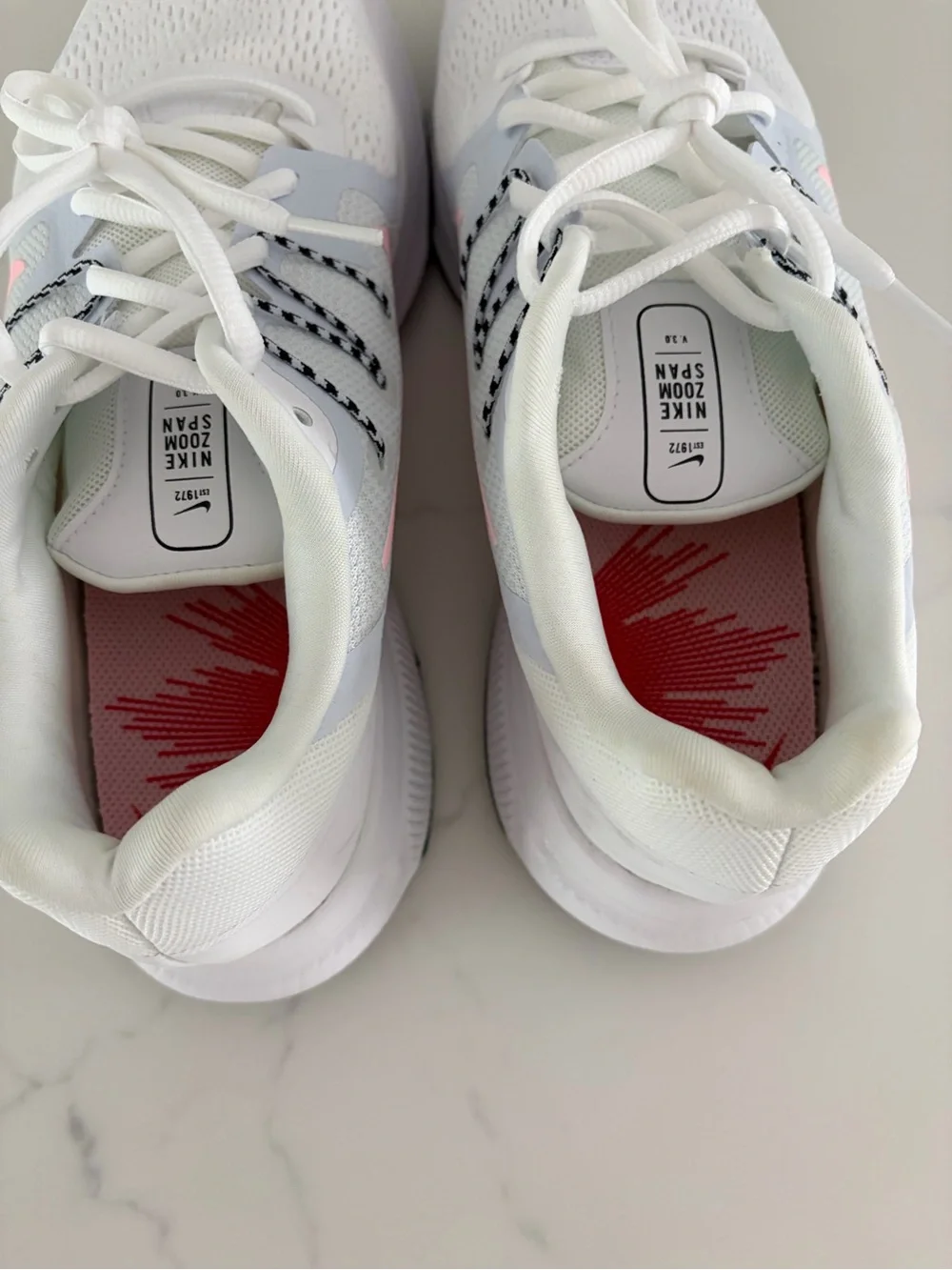 Nike size 10 Women’s Nike Zoom Span 3 Shoes For White/Pink New no tag.
